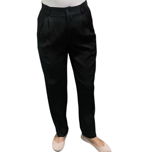 Vintage Giani Versace Versus Tapered Black Dress Wool Pants Sz 30 Classic Office - Picture 11 of 16